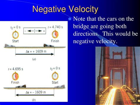 What does negative velocity mean?