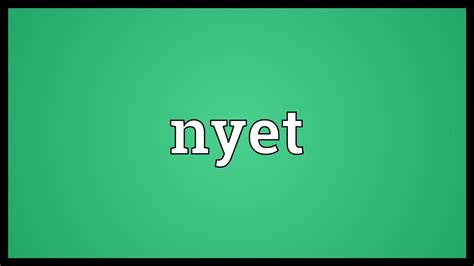 What does nyet mean in ukrainian?