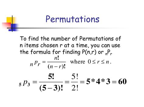 What does permutation n mean?