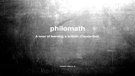 What does philomath mean?
