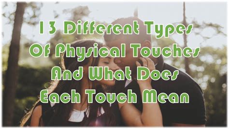 What does physical touch mean from a guy?