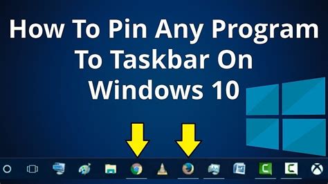 What does pin to taskbar mean?