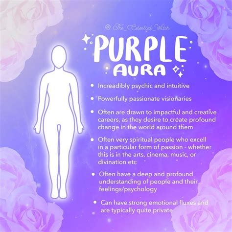 What does purple aura mean?
