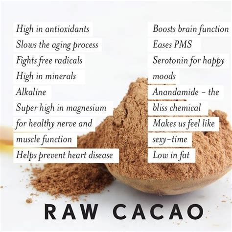 What does raw cocoa do to the body?