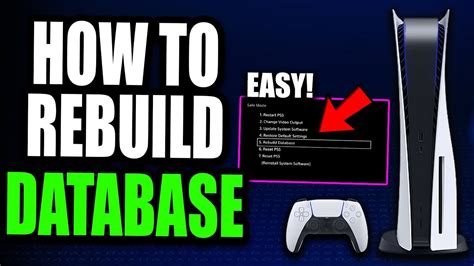 What does rebuild database do on PS5?