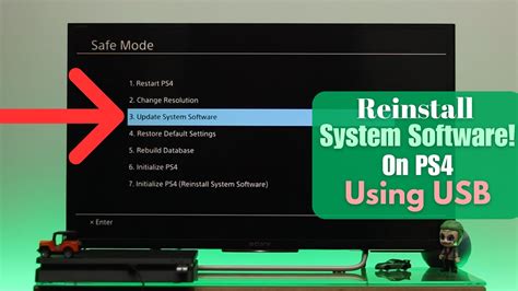 What does reinstall system software mean on PS4?