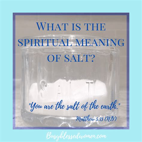 What does salt mean spiritually?