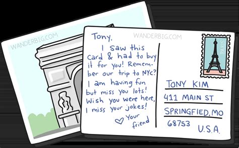 What does send a postcard mean?