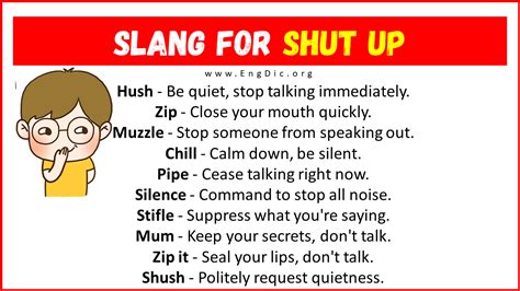 What does shut up mean in slang?