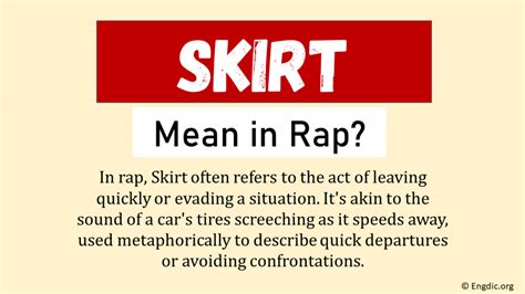 What does skirt skirt mean in rap?