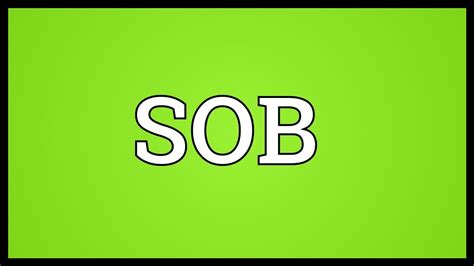 What does sob mean in Tiktok?