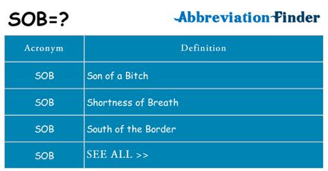 What does sob stand for school?