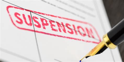 What does suspended mean in a job?
