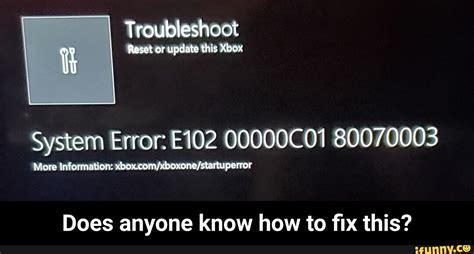 What does system error E102 mean?