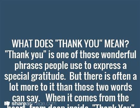 What does thanks    mean?