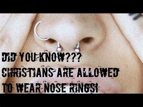 What does the Bible say about nose piercings?