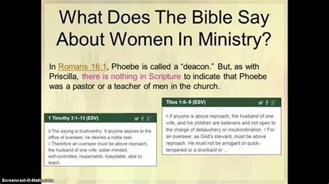 What does the Bible say about women's role?
