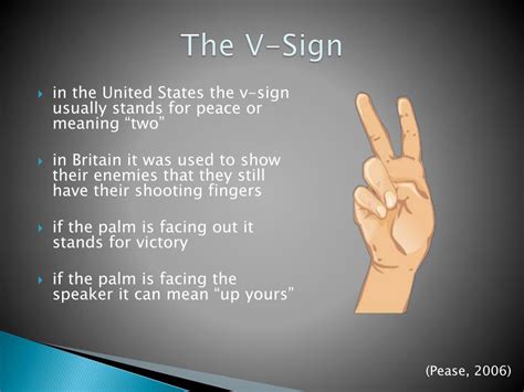 What does the V finger mean?