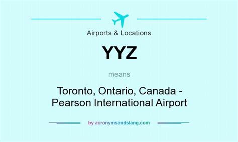 What does the YYZ stand for in Canada?