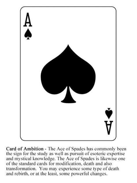 What does the ace of spades mean spiritually?