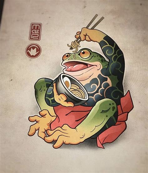 What does the frog tattoo mean in Japanese?