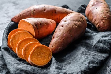 What does the inside of a bad sweet potato look like?