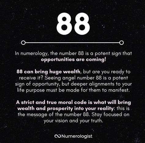 What does the number 88 symbolize?