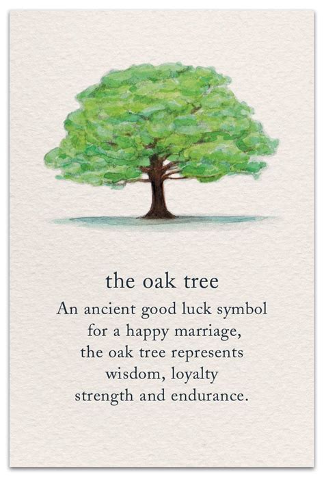 What does the oak tree symbolize in marriage?