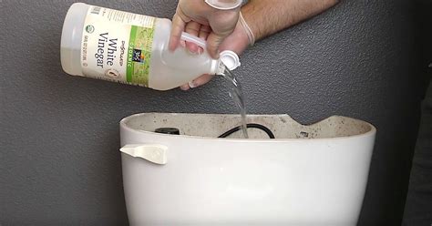 What does white vinegar do in toilet tank?