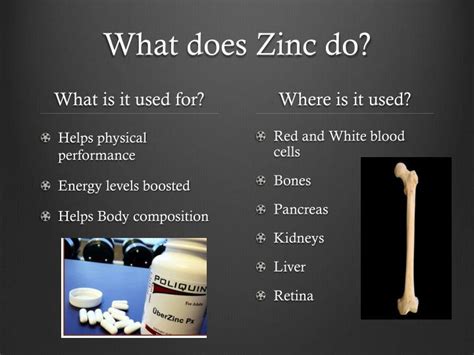 What does zinc do to parasites?