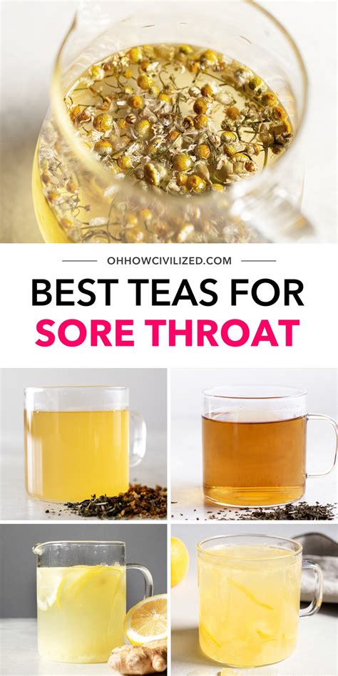What drink helps a sore throat?
