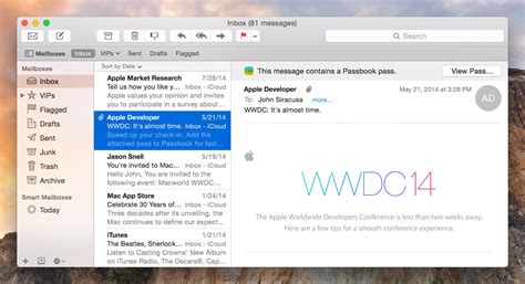 What email app does Apple use?