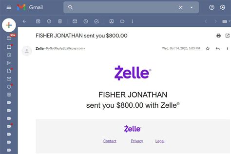 What email does Zelle send from?