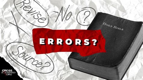 What errors are in the Bible?