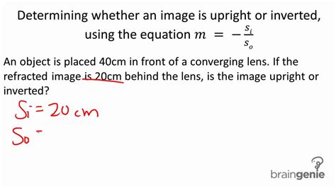 What factor indicates if an image is upright or inverted?