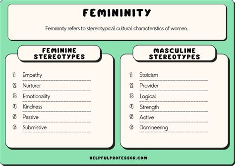What features are considered feminine?