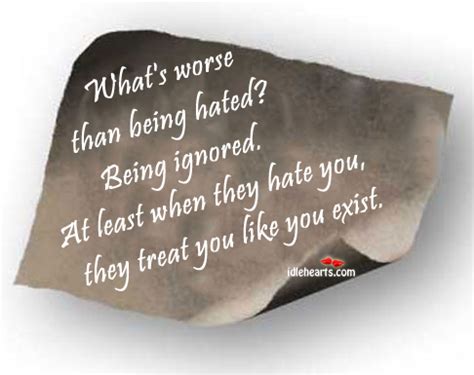 What feelings worse than hate?