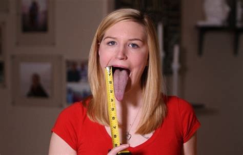 What female has the longest tongue?