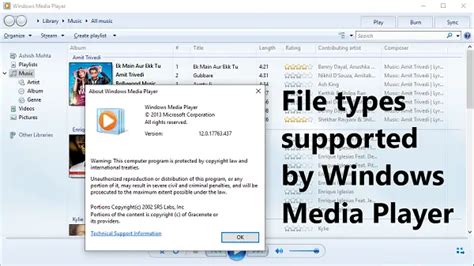What file type does media player support?