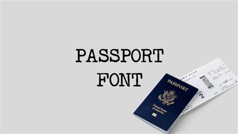 What font is the passport?