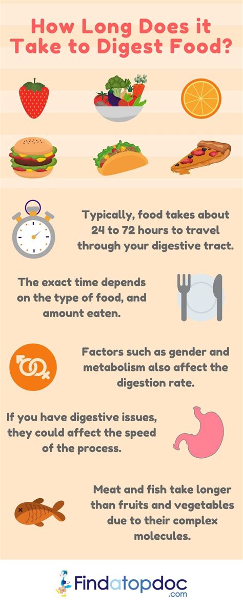 What food takes 72 hours to digest?