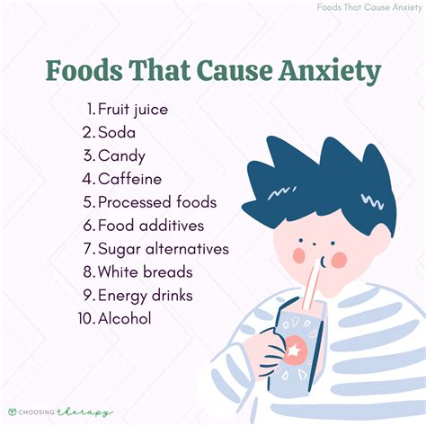 What foods cause anxiety?