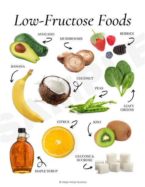 What foods have no fructose in them?