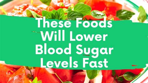 What foods reduce blood sugar quickly?