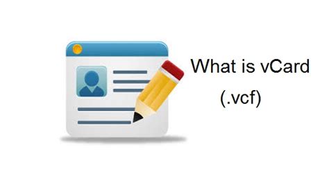 What format is a vCard file?