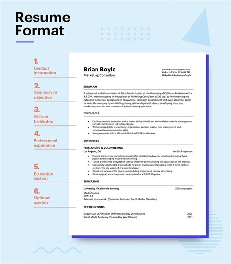 What format should CV be in?