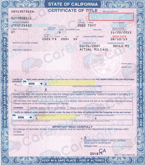 What forms are needed to transfer car title in California?