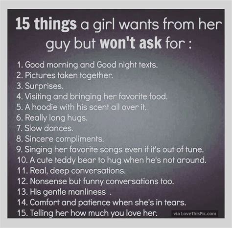 What girls want but don t ask for?