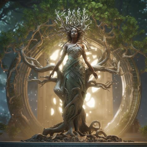 What goddesses are associated with oak trees?