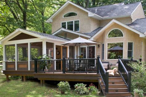 What goes between deck and house?
